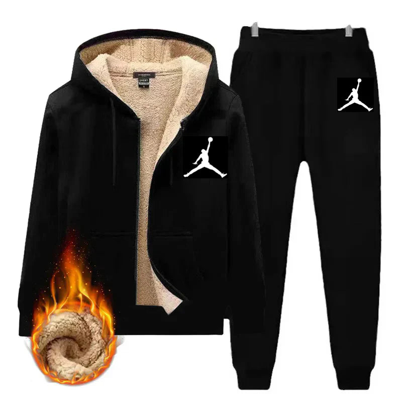 Ensemble de Survêtement Jordan en Polaire Thermique avec Capuche