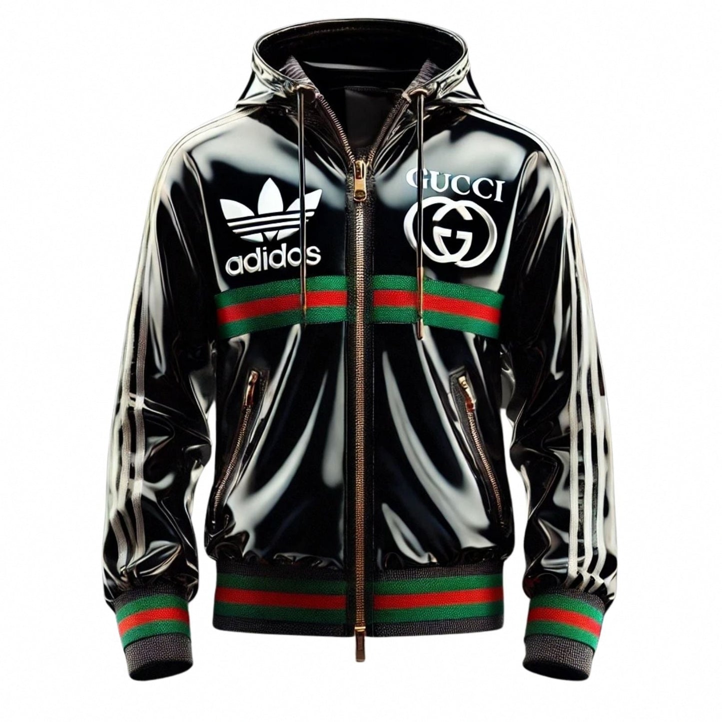 Veste Coupe-Vent Shiny Black – Luxe et Performance