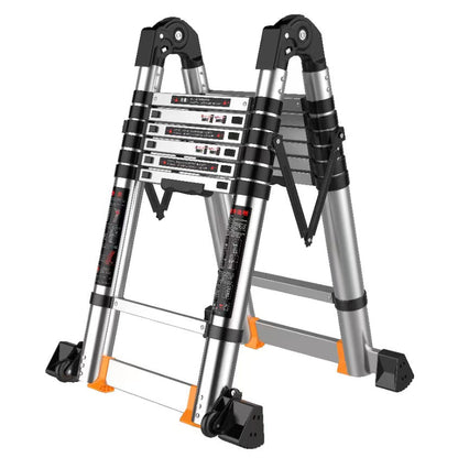 Dubbel te gebruiken metalen telescoopladder