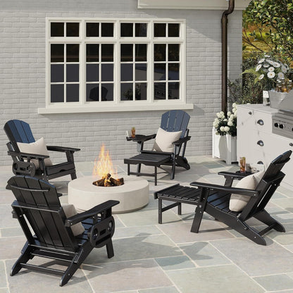 Chaise Adirondack réglable avec repose-pieds rétractable