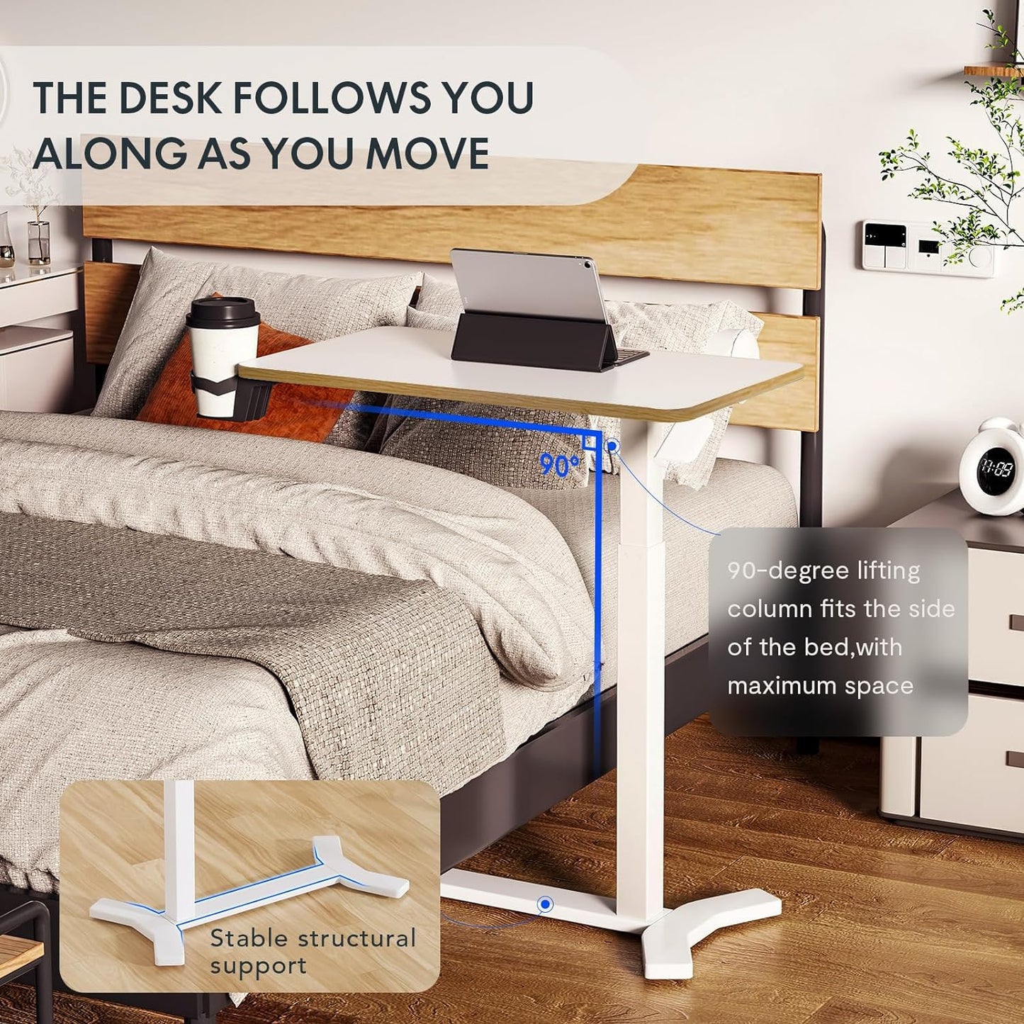 ⭐ SANODESK: Verstelbare Medische Bedtafel 🛏️