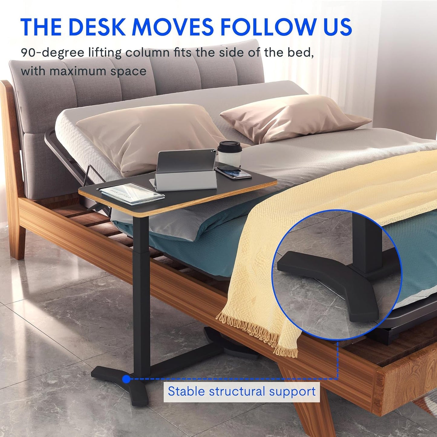 ✨ SANODESK: Verstelbare Medische Bedtafel 🛏️